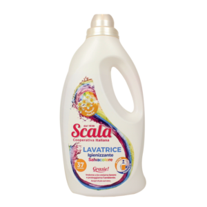 SCALA DETERSIVO LIQUIDO BUCATO LAVATRICE GIENIZZANTE SALVACOLORE BOUQUET FIORITO 37 LAVAGGI LT 1,5