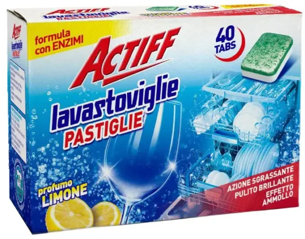 Actiff Lavastoviglie pastiglie 40 tabs profumo limone