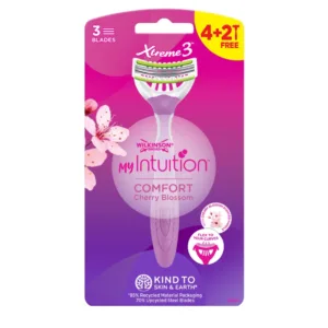 WILKINSON XTREME3 MY INTUITION RASOIO COMFORT CHERRY BLOSSOM USA&GETTA 4+2 PEZZI DONNA
